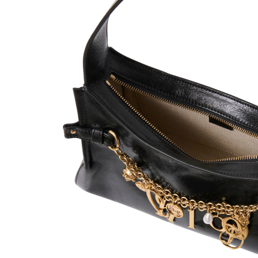 Sac porté épaule CHLOE Marcie cuir veau grainé noir