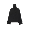 Manteau court Caban oversize laine noire