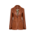 Veste blazer boutonnage simple cuir agneau souple bouton corne