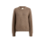 Pull long col rond Maé cachemire marron