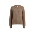Pull long col rond Maé cachemire marron