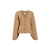 Cardigan à boutons Scarlet col en V Cachemire camel