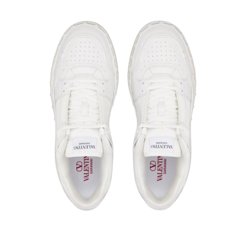 Baskets basses VALENTINO Freedots cuir veau blanc clous