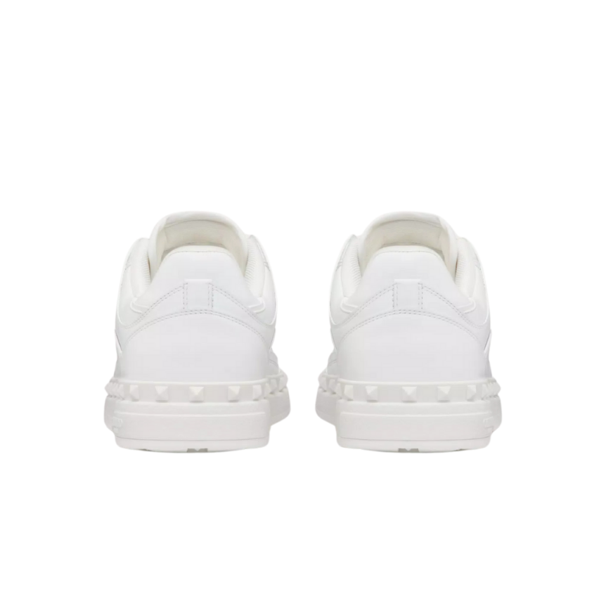 Baskets basses VALENTINO Freedots cuir veau blanc clous