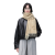 Echarpe Laine cachemire beige blanc jacquard anagramme