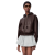 Blouson Flamenco Sweat à capuche zippé cuir agneau nappa marron chocolat