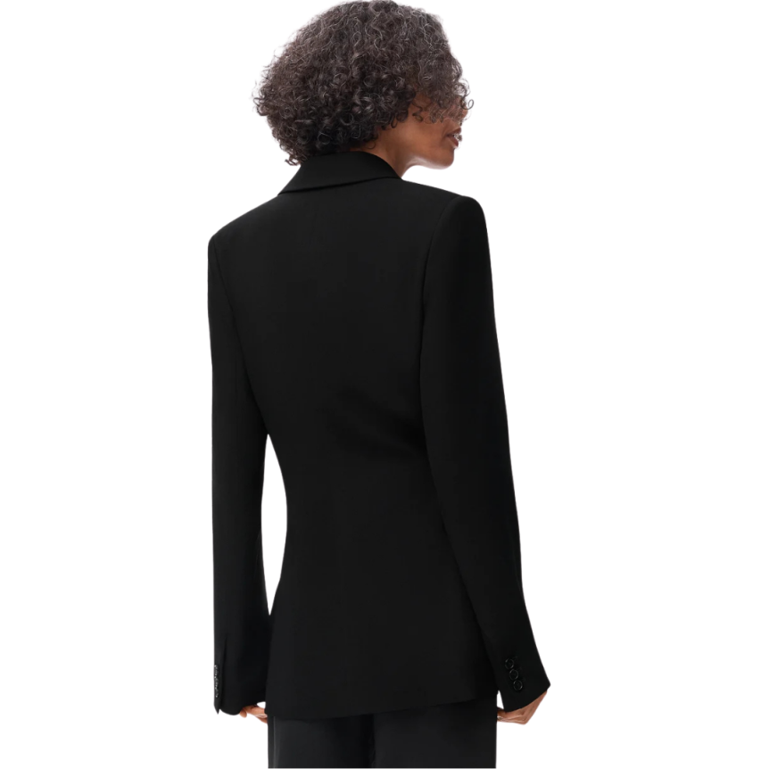 LOEWE Veste portefeuille Cady viscose stretch noir bouton Pebble anagramme