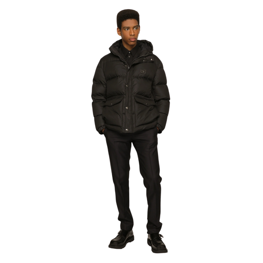 Chemise DOLCE & GABBANA Gold fit popeline coton stretch noir