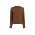 Pull col rond Nera cachemire caramel