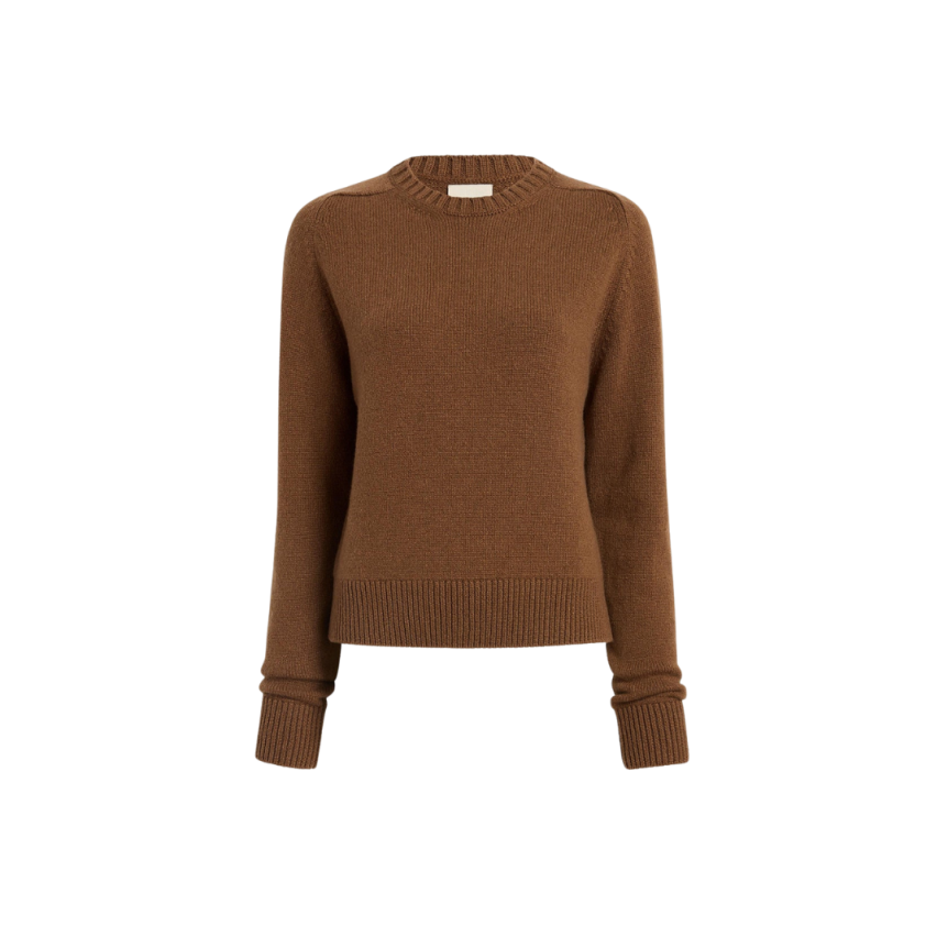 Pull col rond KHAITE Nera cachemire caramel