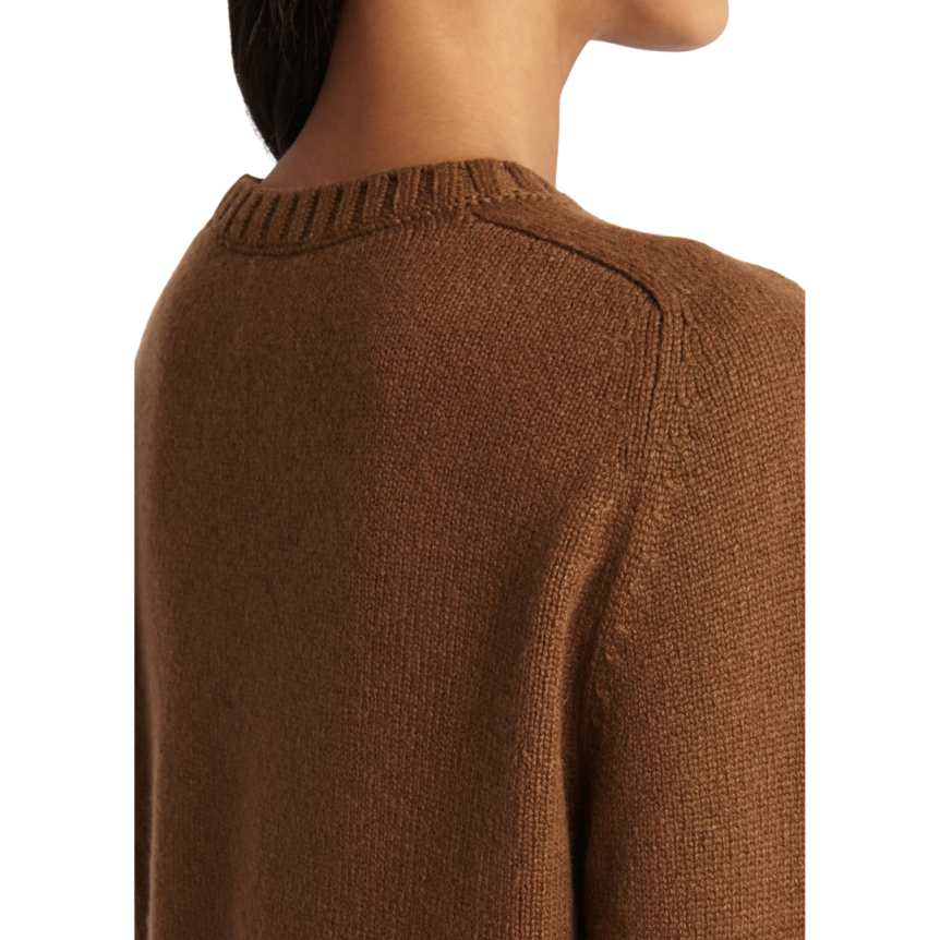 Pull col rond KHAITE Nera cachemire caramel