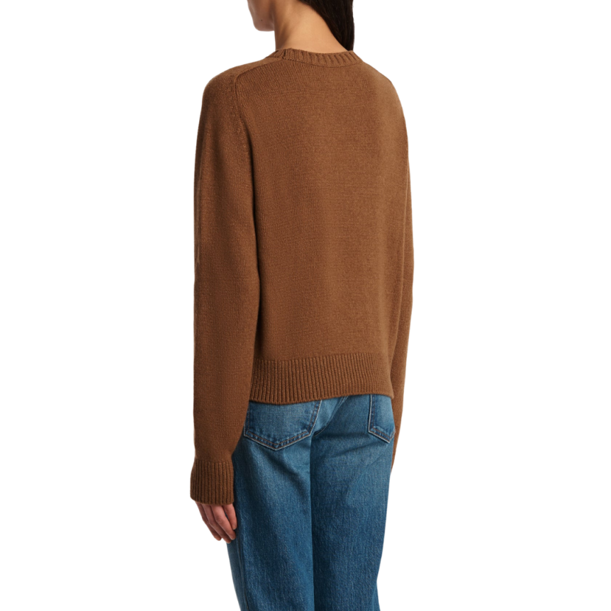 Pull col rond KHAITE Nera cachemire caramel