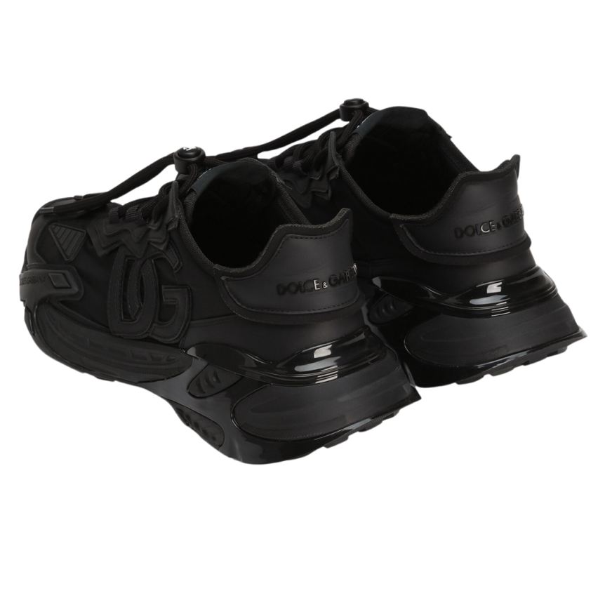 Baskets DOLCE & GABBANA Day Faster tissu viscose noir patch logo DG