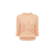 Pull col rond laine alpaga soie pèche orange broderie