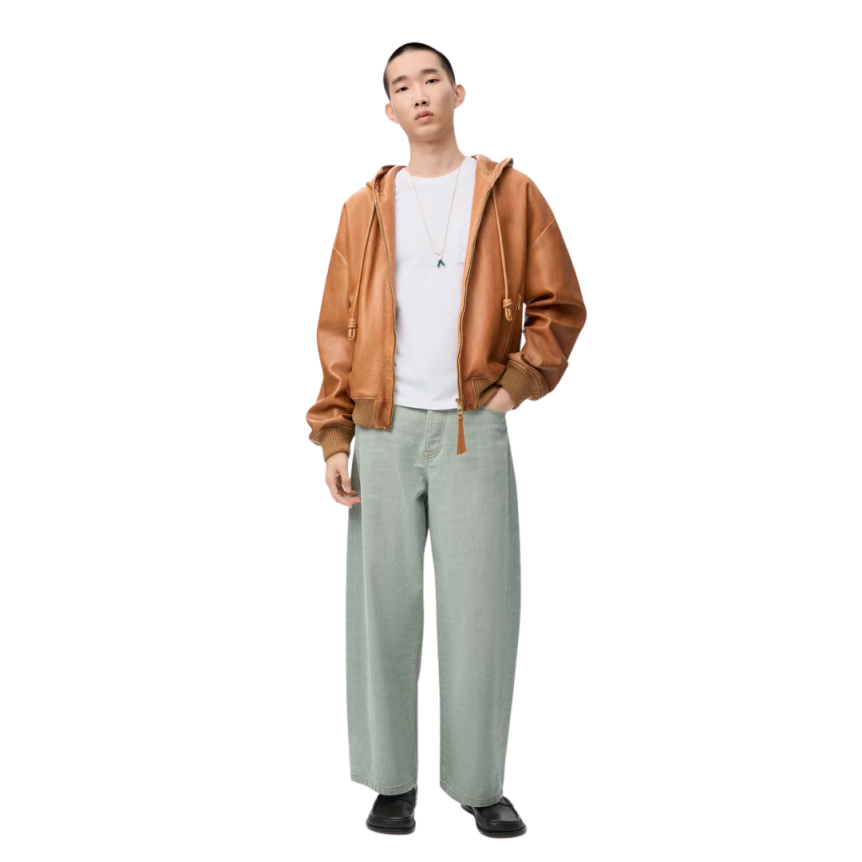 T-shirt LOEWE col rond coton blanc poche broderie anagramme