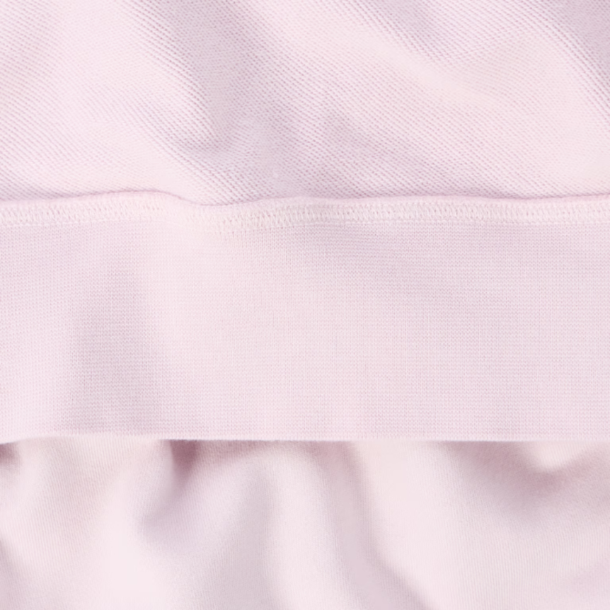 Sweat-shirt ras-du-cou STONE ISLAND molleton coton bio rose pale poignet élastique