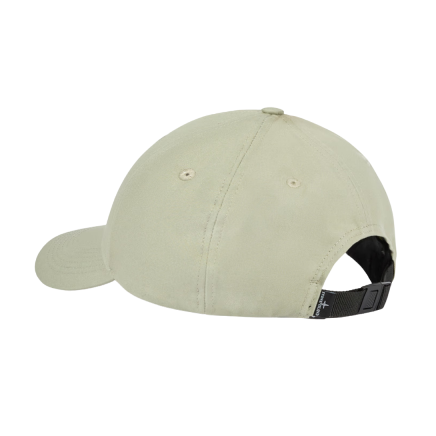 Casquette STONE ISLAND coton reps vert sauge broderie Compass