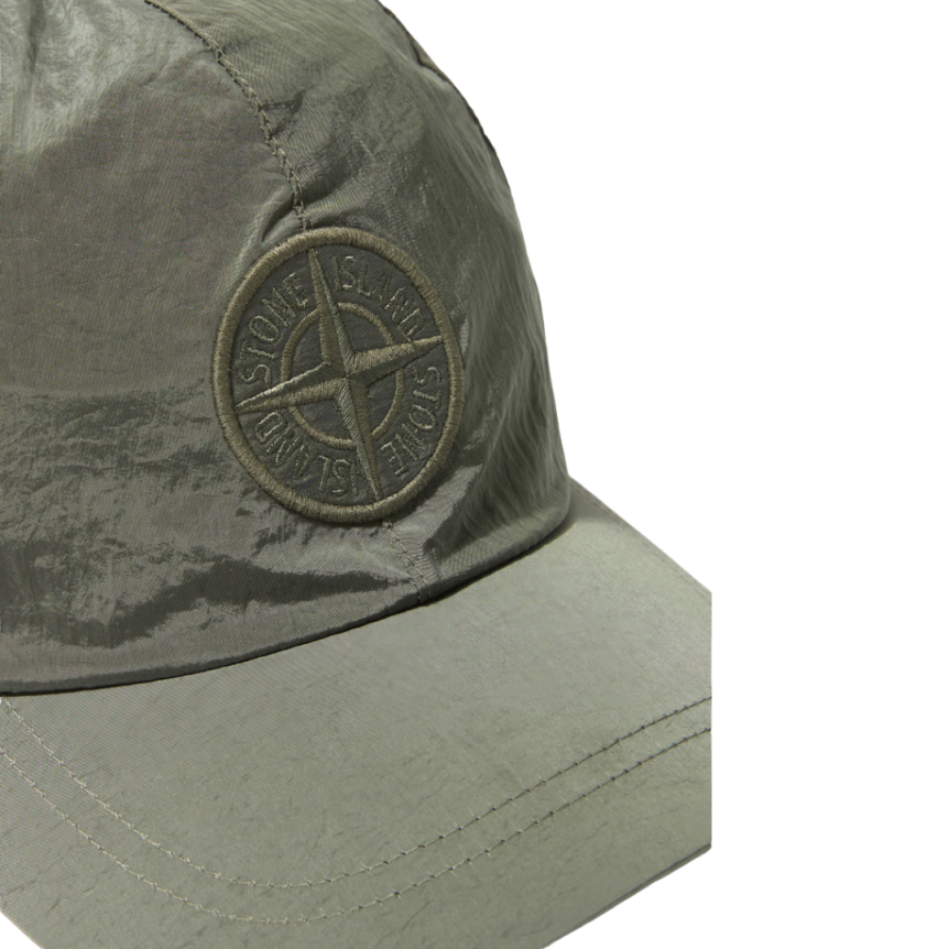 Casquette 6 panneaux STONE ISLAND nylon métal Econyl ® broderie Compass
