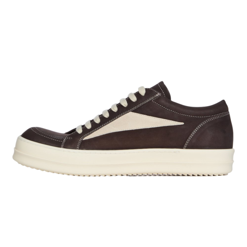 Baskets vintage Rick Owens Concordians FW25 nubuck marron