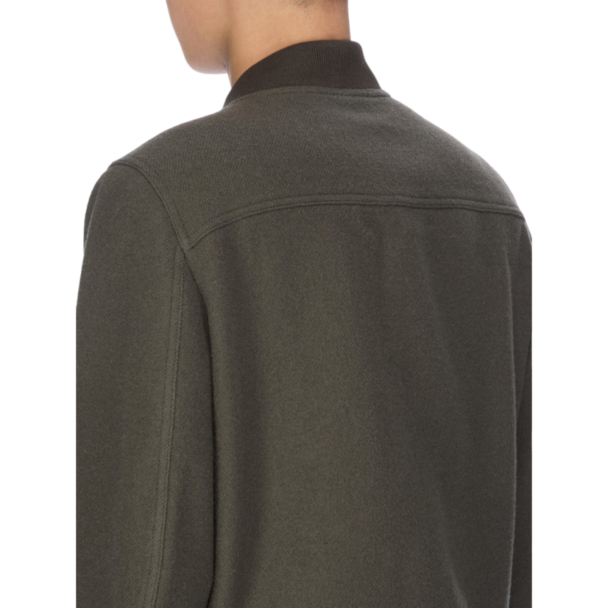 Blouson zippé RICK OWENS bomber laine vierge bouillie grise