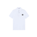 Polo slim manche courte coton blanc écusson Compass