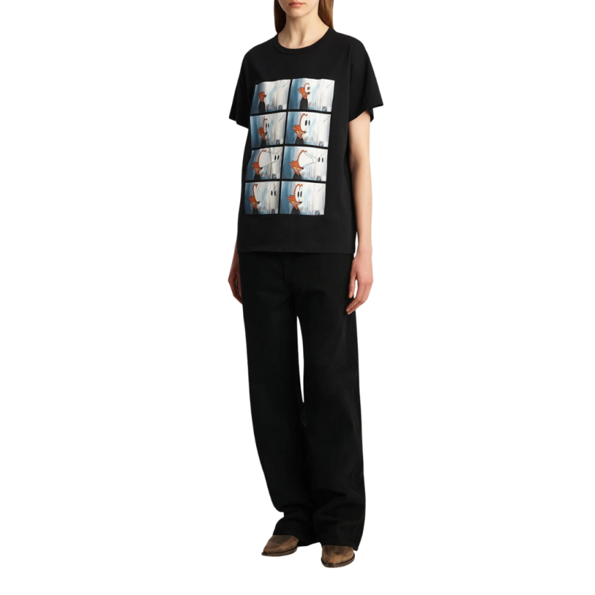 KHAITE Jeans 5 poches Bonnie taille basse denim coton noir