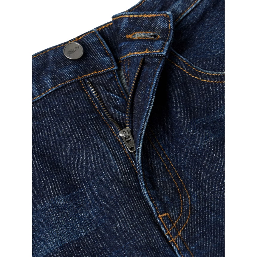 Jeans cigarette KHAITE VIV taille mi haute denim coton bleu brut