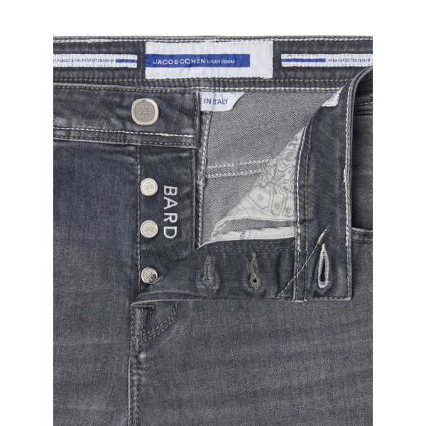 Jean JACOB COHEN Bard 5 poches regular slim denim coton gris clair
