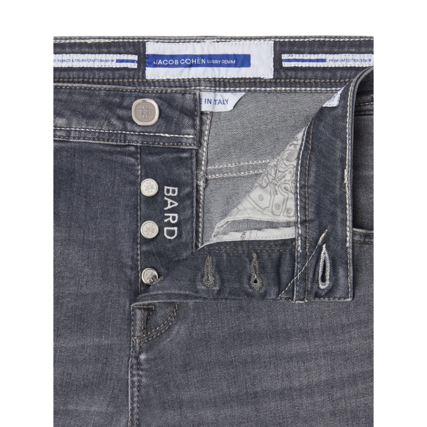 Jean JACOB COHEN Bard 5 poches regular slim denim coton gris clair