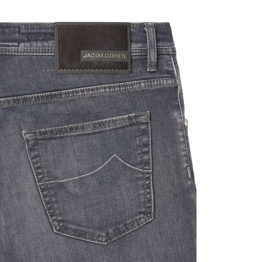 Jean JACOB COHEN Bard 5 poches regular slim denim coton gris clair