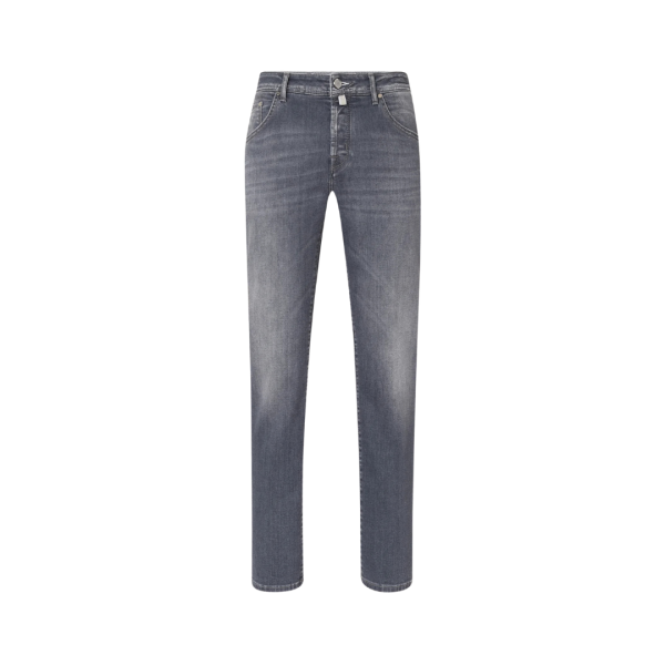 Jean JACOB COHEN Bard 5 poches regular slim denim coton gris clair