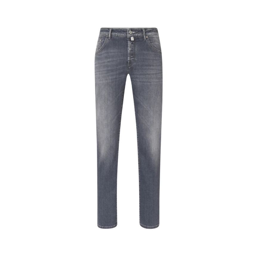 Jean JACOB COHEN Bard 5 poches regular slim denim coton gris clair