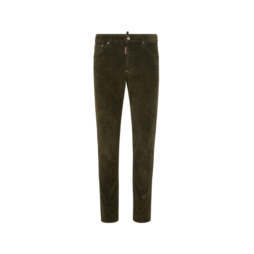 Jean DSQUARED Corduroy Cool Guy coton velours kaki
