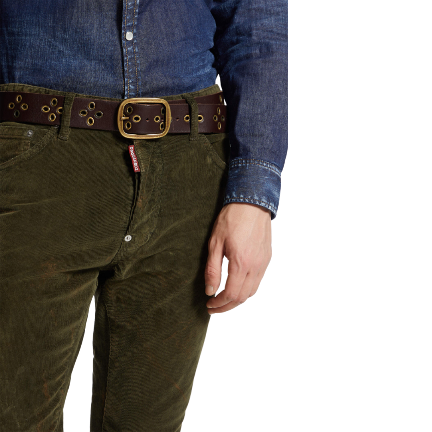 Jean DSQUARED Corduroy Cool Guy coton velours kaki