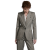 Veste costume 1 bouton micro chevrons gris poches plaquées
