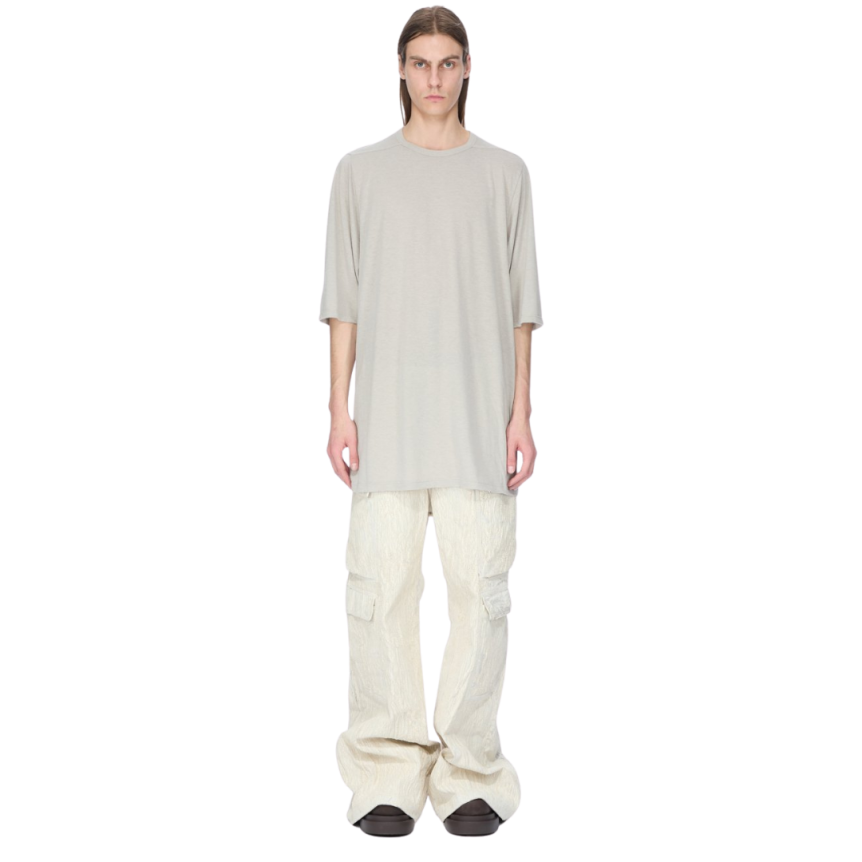 T-shirt RICK OWENS FW25 CONCORDIANS manche courte long jersey viscose laine gris perle