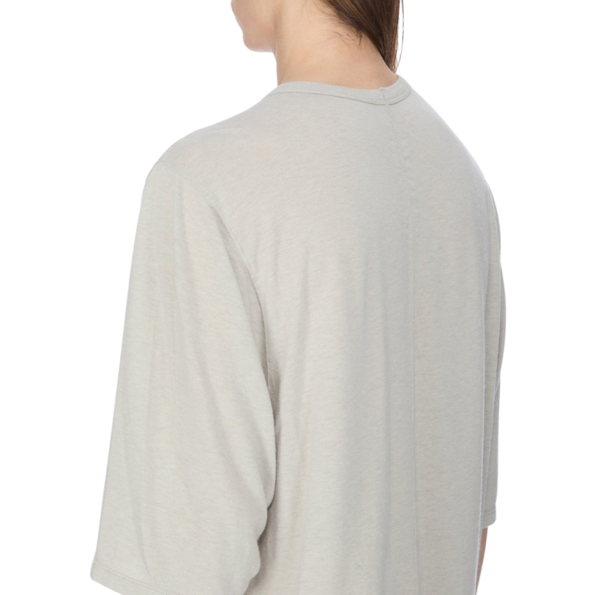 T-shirt RICK OWENS FW25 CONCORDIANS manche courte long jersey viscose laine gris perle