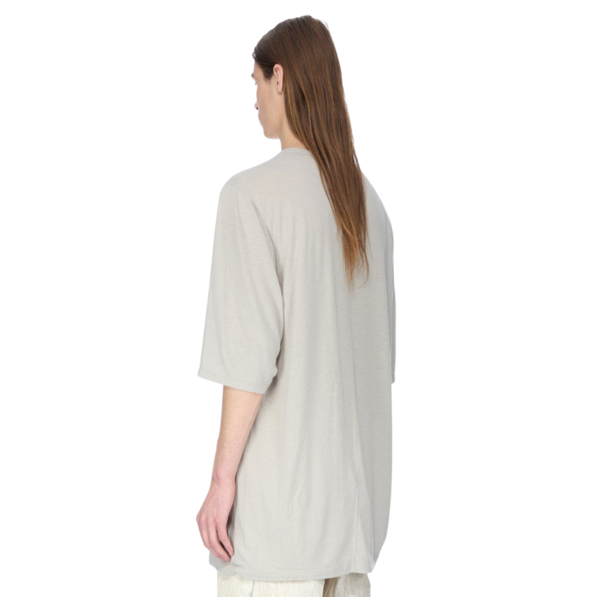 T-shirt RICK OWENS FW25 CONCORDIANS manche courte long jersey viscose laine gris perle
