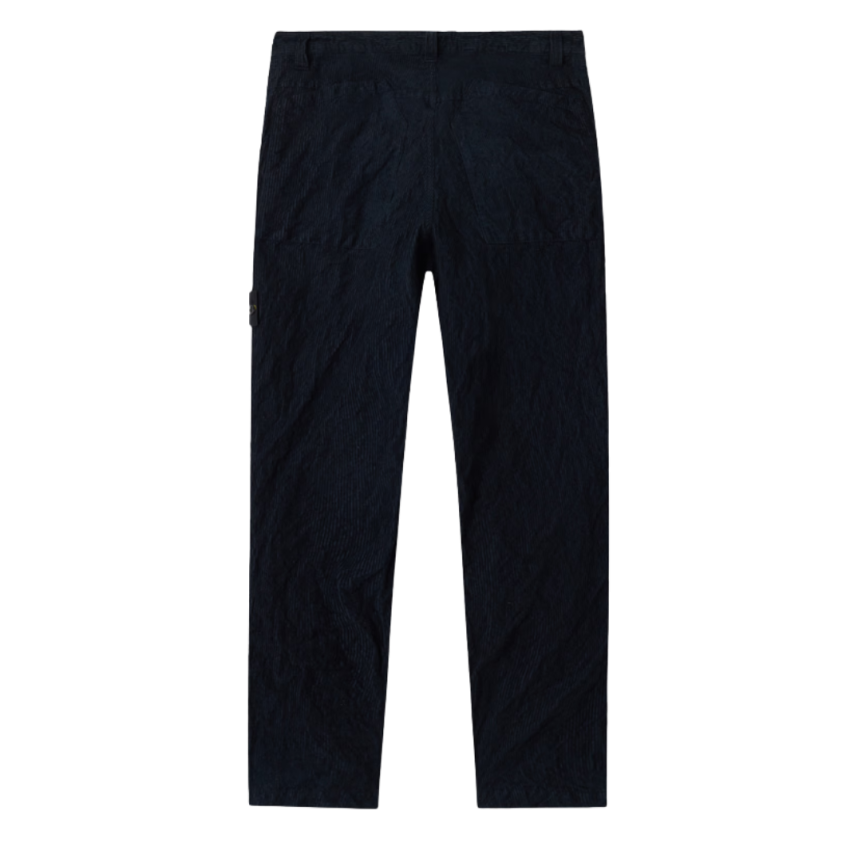Pantalon décontracté STONE ISLAND velours côtelé coton nylon bleu marine