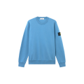 Sweat-shirt ras-du-cou molleton coton bio bleu acier