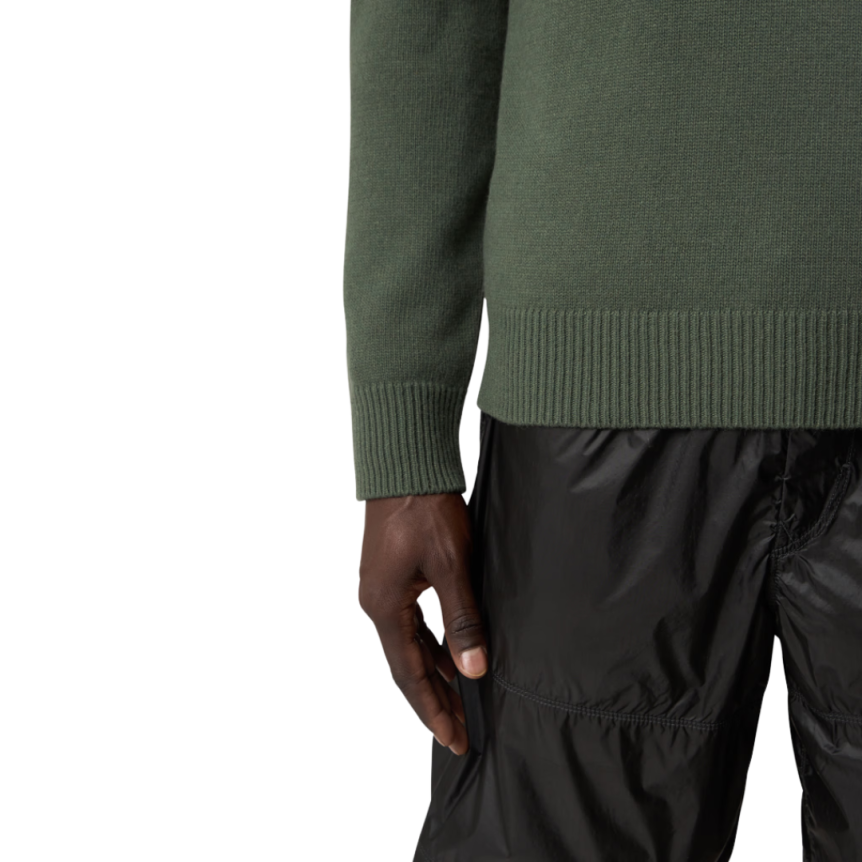 Pull ras-du-cou STONE ISLAND maille laine agneau vert militaire
