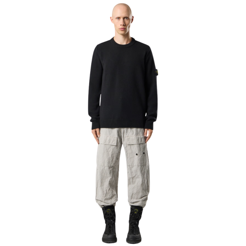 Pull ras-du-cou STONE ISLAND maille laine agneau noir