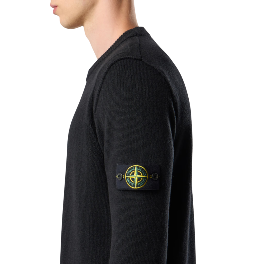 Pull ras-du-cou STONE ISLAND maille laine agneau noir