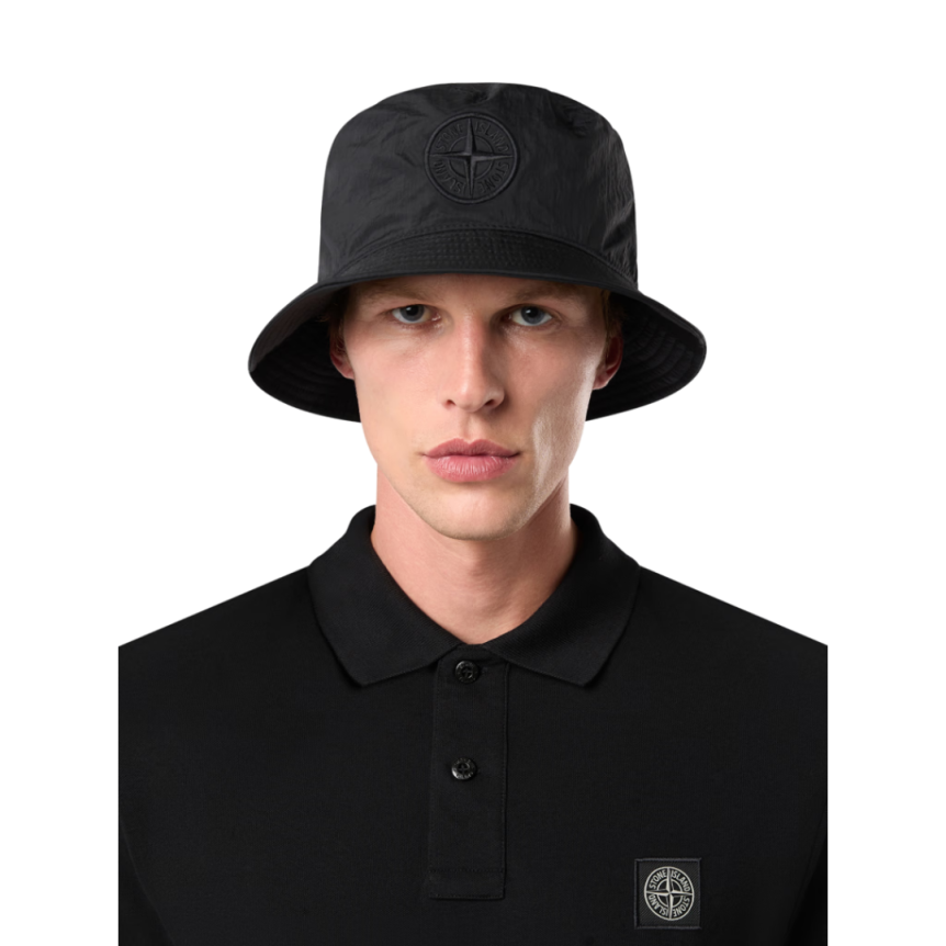 Bob STONE ISLAND nylon métal Econyl ® noir broderie Compass