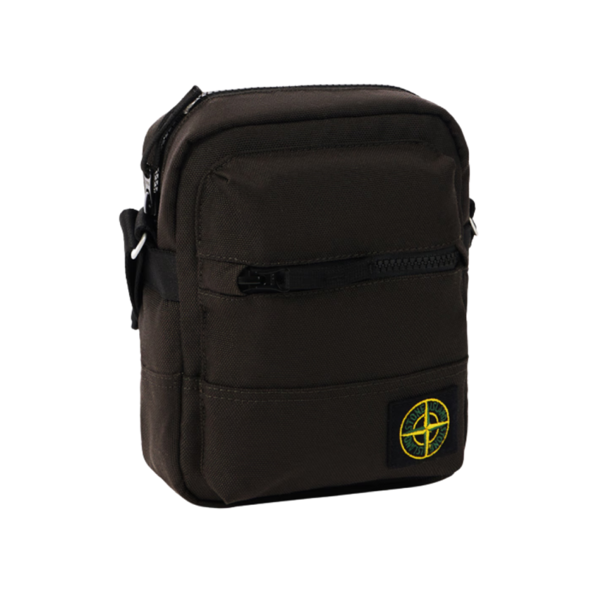 Pochette STONE ISLAND bandoulière nylon métal Econyl ® noir