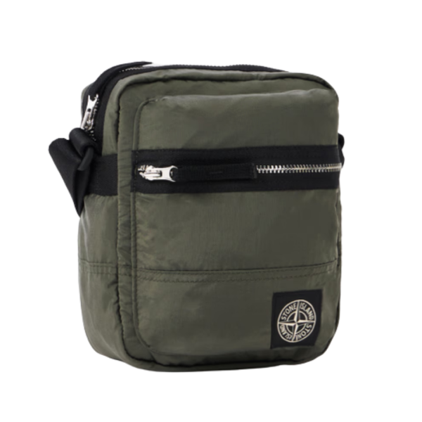 Pochette STONE ISLAND bandoulière nylon métal Econyl ® vert mousse