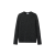 Pull col rond laine mélangée noir chiné réfléchissant