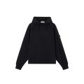 Sweat-shirt à capuche oversize coton noir manches raglan