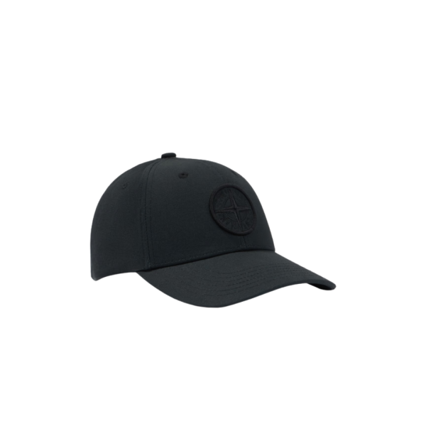 Casquette ajustable STONE ISLAND coton noir broderie Compass
