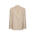 Veste blazer croisé oversize laine beige